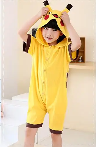 Аниме Покемон Пикачу лак chu Карнавальный костюм для девочек Летний комбинезон с