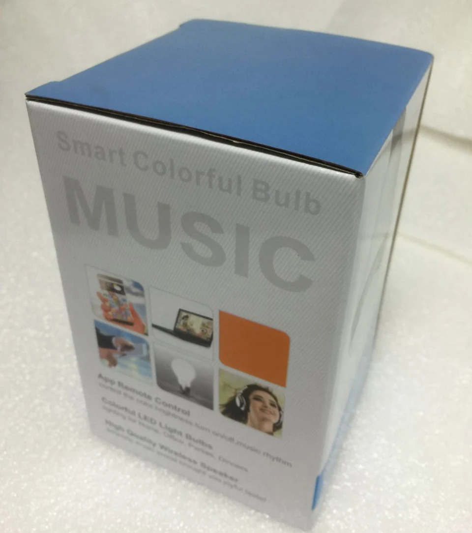 WiFi умная E27 RGB лампа Bluetooth 4 0 аудио колонки с регулируемой яркостью Светодиодная