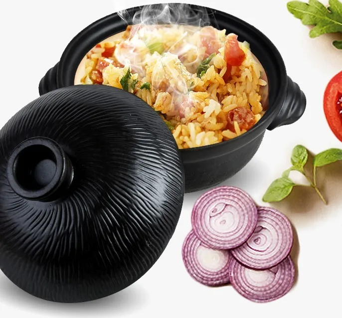 Кастрюля для приготовления пищи с двойной крышкой японская керамика