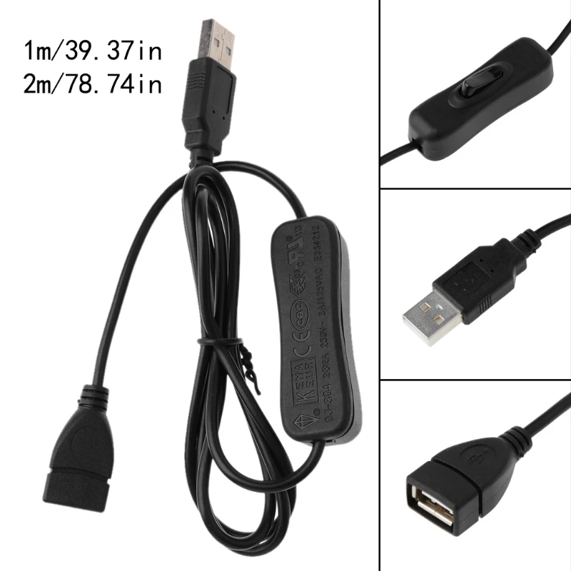 Cable extensor USB 2,0 para sincronización de datos, Cable de extensión con...