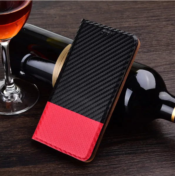 LS11 из искусственной кожи чехол телефона с держателей карт для Meizu X8(6,2 ') чехол для телефона для Meizu X8 флип чехол - Цвет: Black n Red