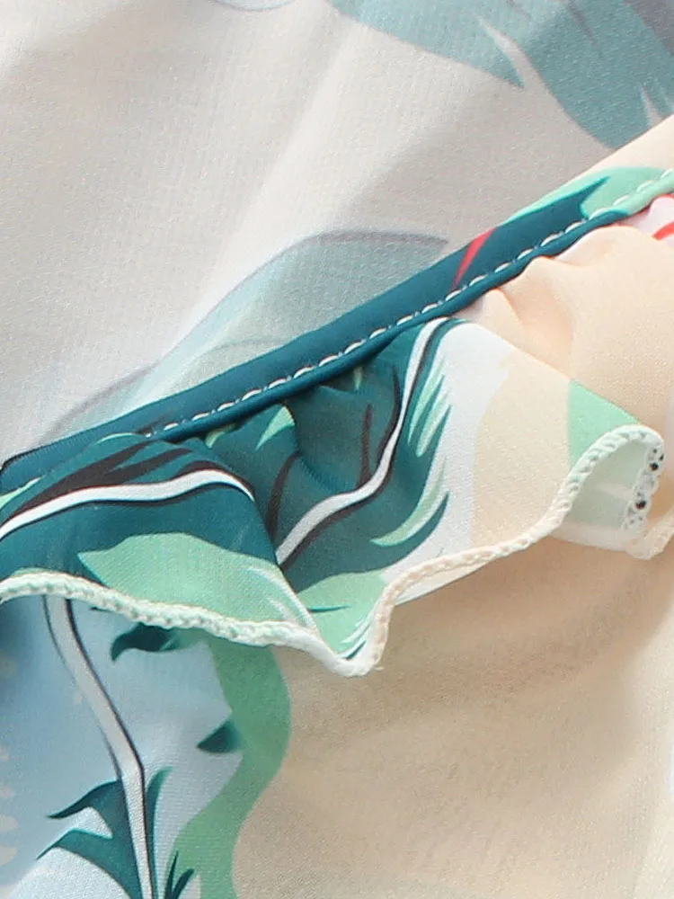 2018 сексуальный новый купальник с принтом Женский Топ бикини на шнурках Набор