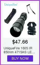 UniqueFire 1508 IR 850nm светодиодный светильник 75 мм объектив 3 режима инфракрасный светильник с зумом фонарь ночного видения с крысиным хвостом, креплением, зарядным устройством