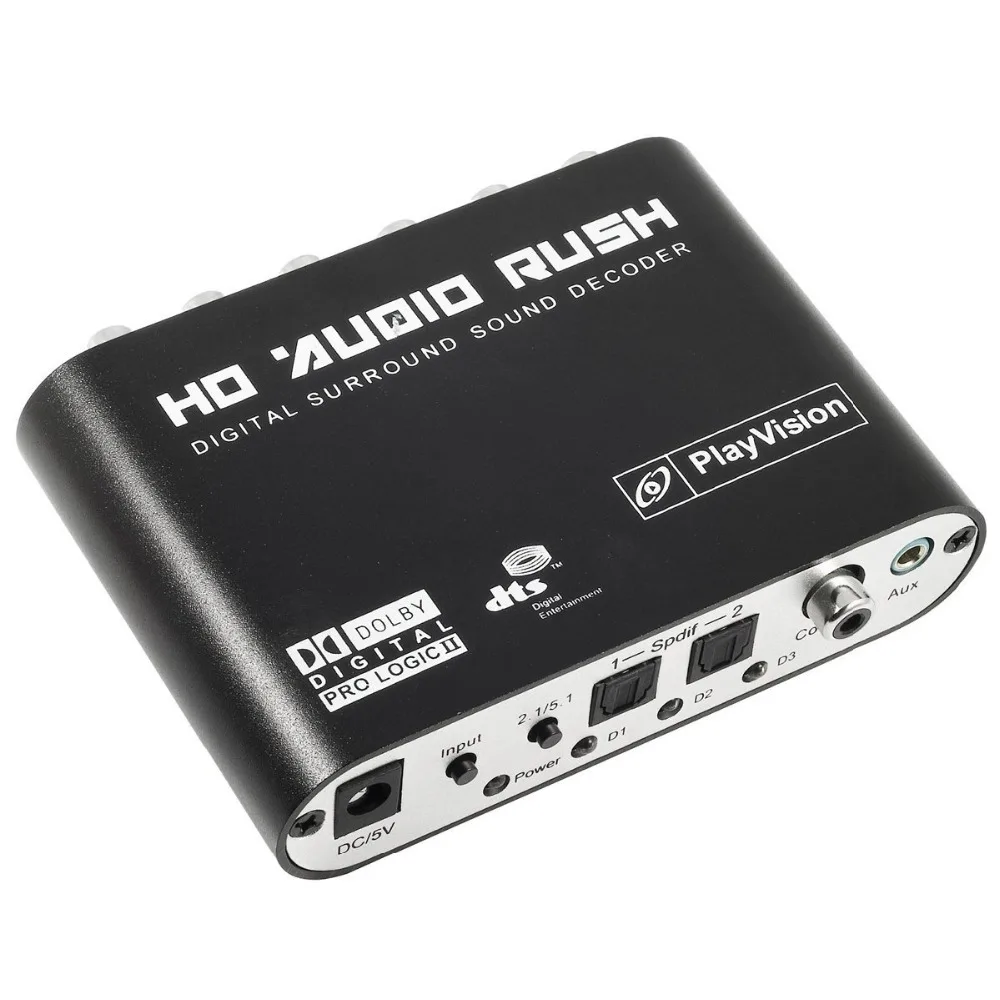 DTS AC3 5 1 CH SPDIF коаксиальный цифровой аудио DTS/AC 3 аналоговый декодер конвертер RCA