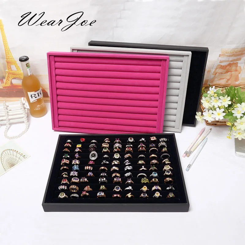 Классический качественный деревянный органайзер для хранения кольца большого