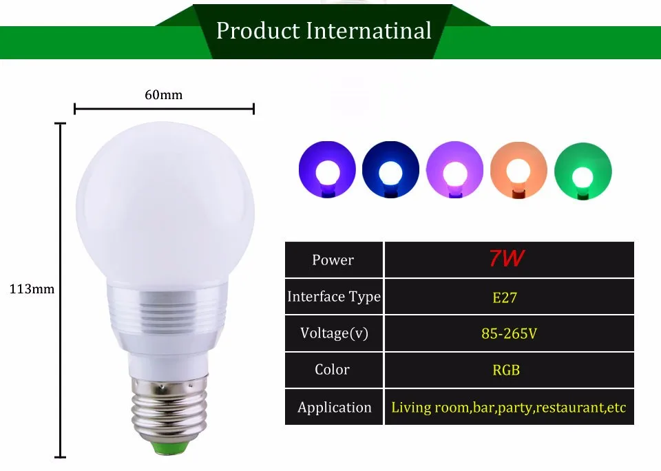 E27/E14 RGB светодиодный светильник 5 Вт 7 Вт 110 В 220 В светодиодный RGB лампа ИК-пульт дистанционного управления 16 цветов Изменение праздничного декора светодиодный светильник