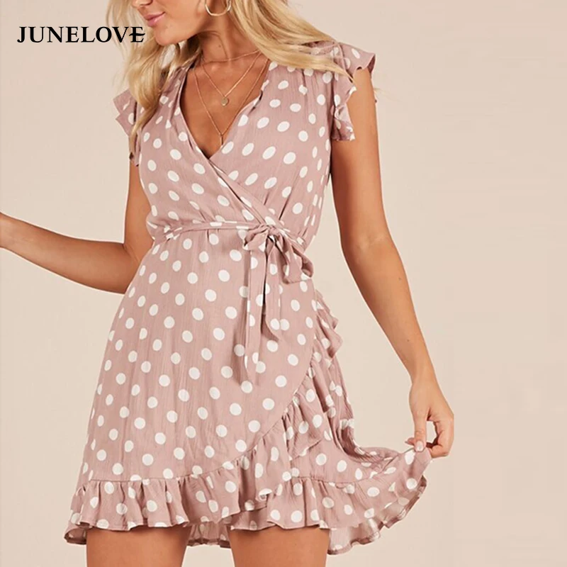 Женское винтажное платье в горошек Heydress повседневное ТРАПЕЦИЕВИДНОЕ ПЛАТЬЕ мини