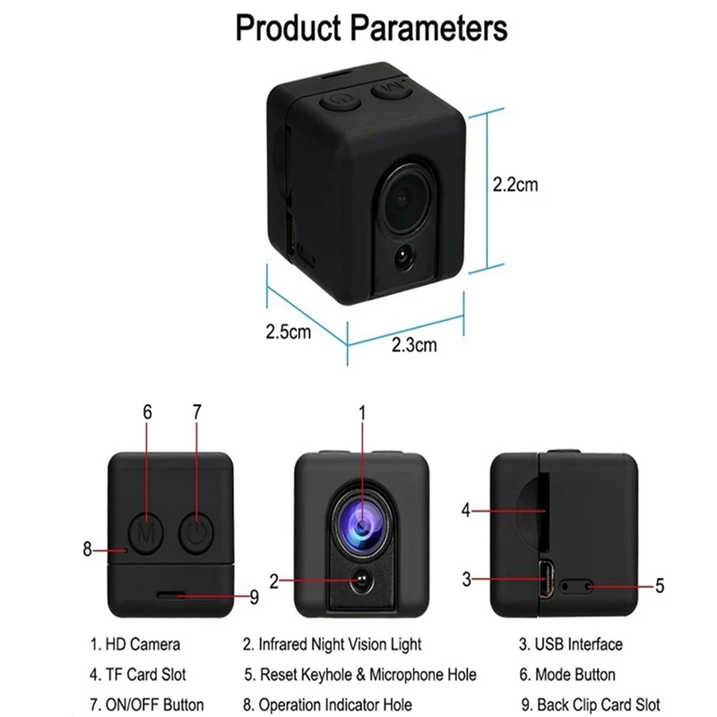 Sq20 водительский рекордер Спортивная Dv камера наружная камера Dvr камера мини камера 1,2 миллионов пикселей