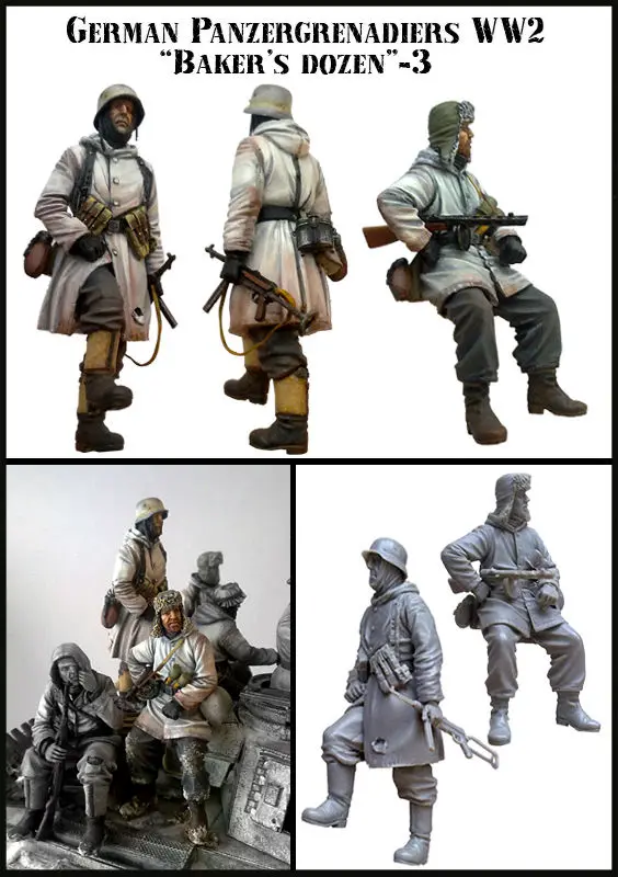 [Tuskmodel] Фотополимерная модель в масштабе 1 35 немецкие солдаты Второй мировой войны