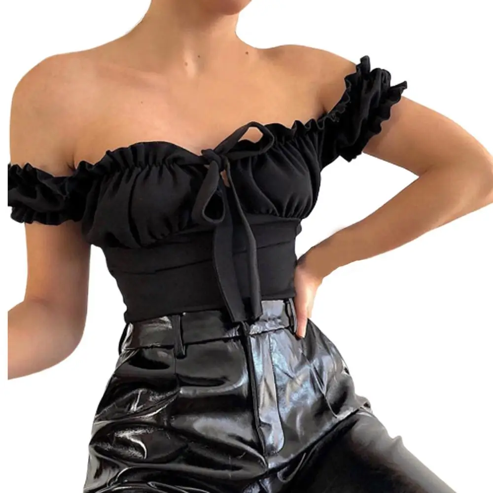 Женские комбинезоны с оборками на шнуровке облегающие вечерние открытыми