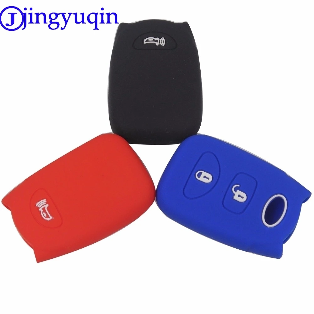 

jingyuqin 10PS Car Key Fob Silicone Rubber Cover Holder Protect Case For Hyundai Accent 2017 3 Buttons