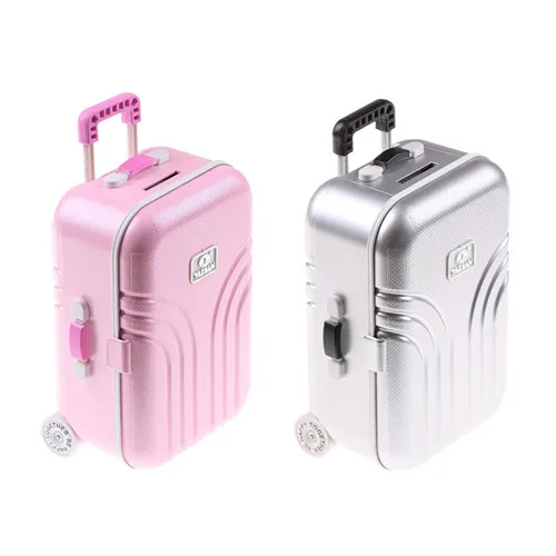 

3D Cute Kid Child Travel Train Suitcase Luggage Doll House Dress Gift Toys Dollhouse Furniture Accessories Doll Toy For Children