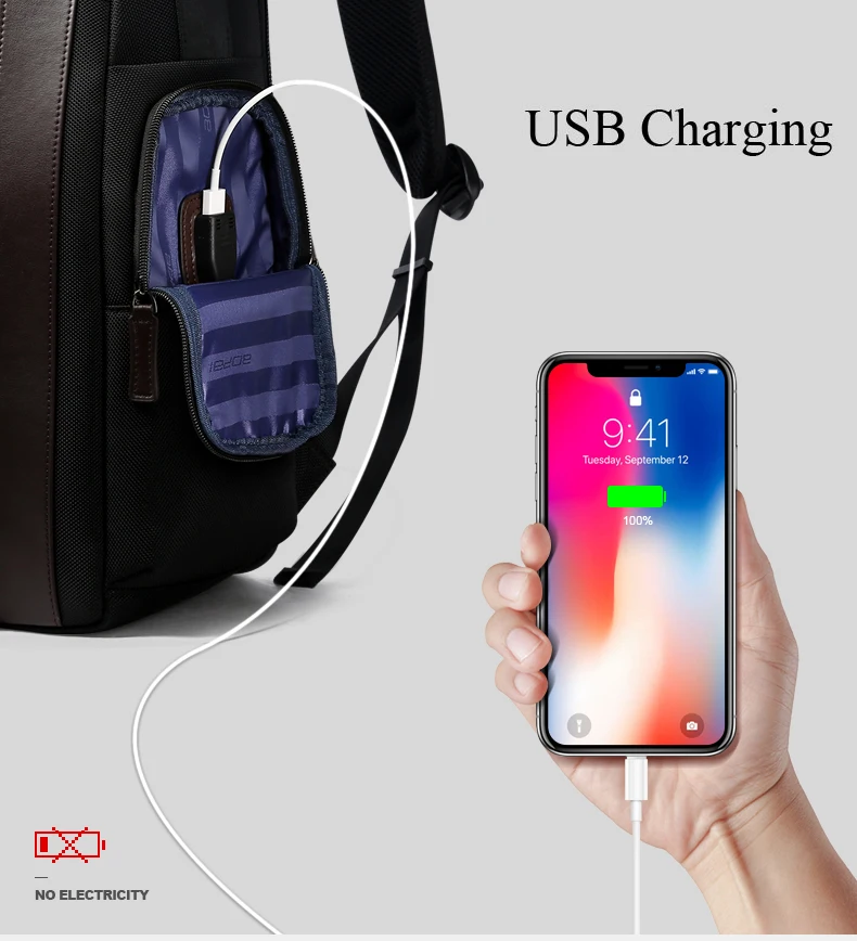 BOPAI, многофункциональные мужские рюкзаки для ноутбука 17 дюймов с USB зарядкой, модные мужские рюкзаки для подростков, черный рюкзак для путешествий, анти вор
