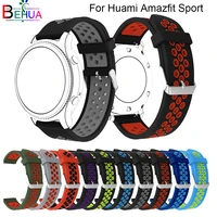 high quality silicone wrisstrap for huami amazfit stratos 2 2s 3 pace smart watch strap for huami amazfit gtr 47mm bracelet band