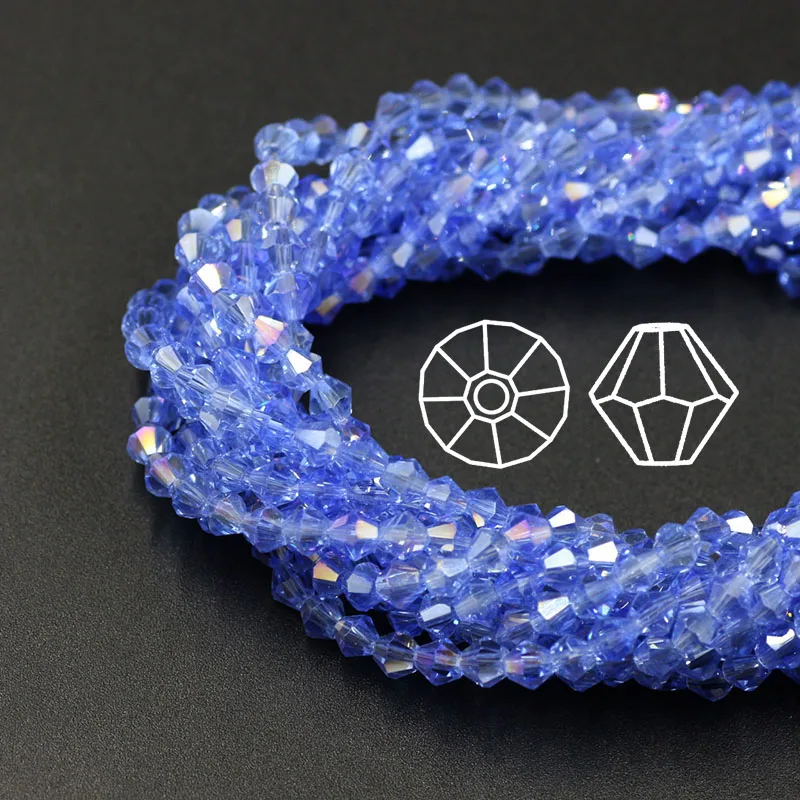 Биконусные бусины 380 шт./лот аксессуары для рукоделия много цветов 2 мм бисер