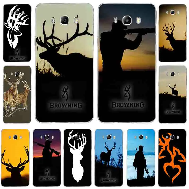 Browning охотничья голова оленя для samsung Galaxy J1 J2 J3 J5 J7 A3 A5 A7, Мягкие силиконовые ТПУ чехлы для мобильных телефонов