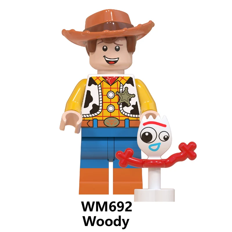 WM692 История игрушек 4 с рисунком Базза Лайтера одежда для улицы; Вуди Джесси чужой уточка Бо открытым Бонни Duke Caboom строительные блоки модель фигурки игрушки фильма WM6060 - Цвет: WM692