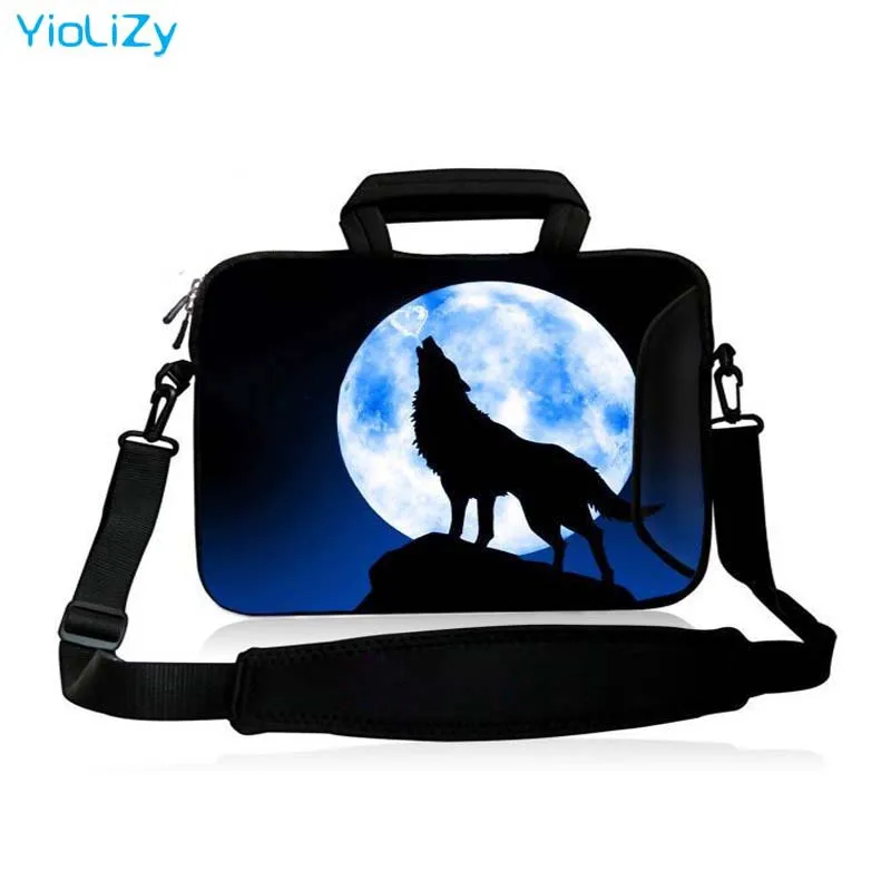 

women Ultrabook Messenger Case wolf Notebook liner sleeve 10 12.1 13.3 14.4 15.6 17.3 briefcase men Laptop shoulder Bag SB-5084