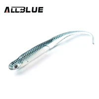 allblue soft lure 6pcslot 2 8g95mm for fishing shad fishing worm swimbaits jig head soft lure fly fishing bait fishing lures