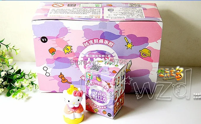 12pcs/lot KT cat Hello Kitty doll Seal Toys Ornaments Christmas toys Lovely dolls gift for girl Stackers PVC in box | Игрушки и хобби