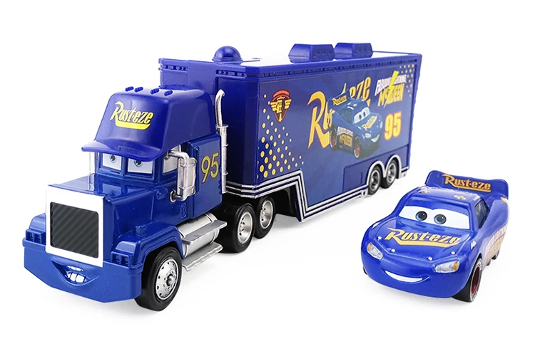 Disney Pixar тачки 3 игрушки Молния Маккуин Джексон шторм Мак дядюшка грузовик 1:55 литья под давлением из металлического сплава модели транспортных средств игрушка для мальчиков подарки
