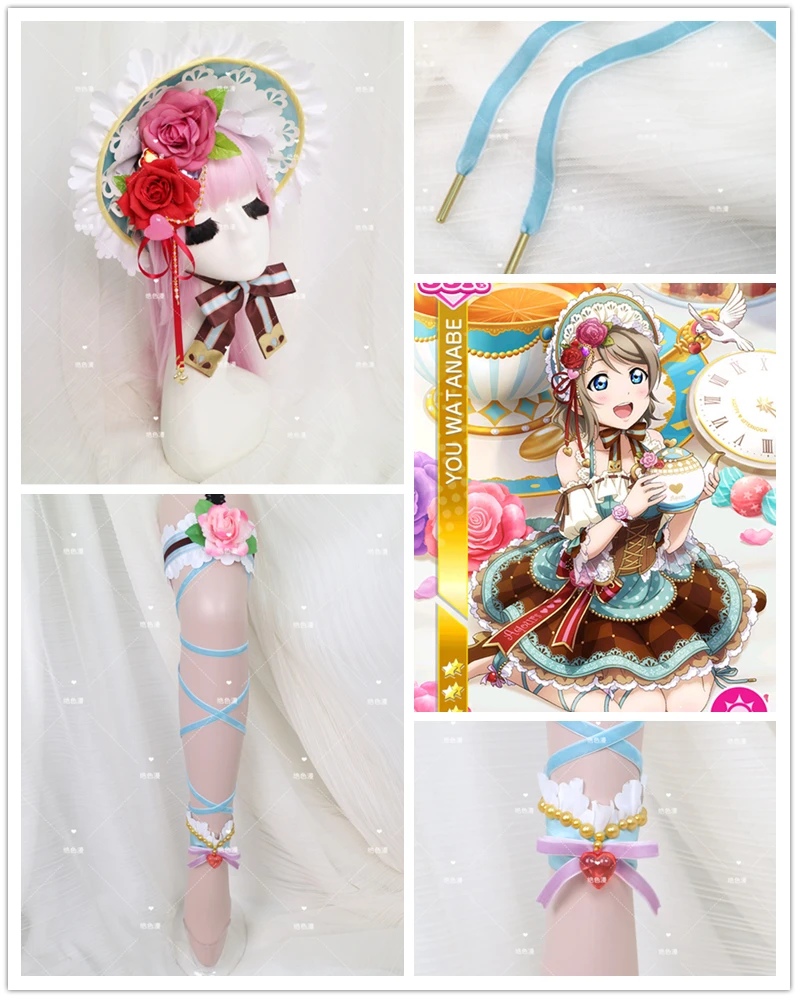 Любовь жить! Солнце! Aqours Валентина боготворили Горничной Лолита форма Косплэй костюм
