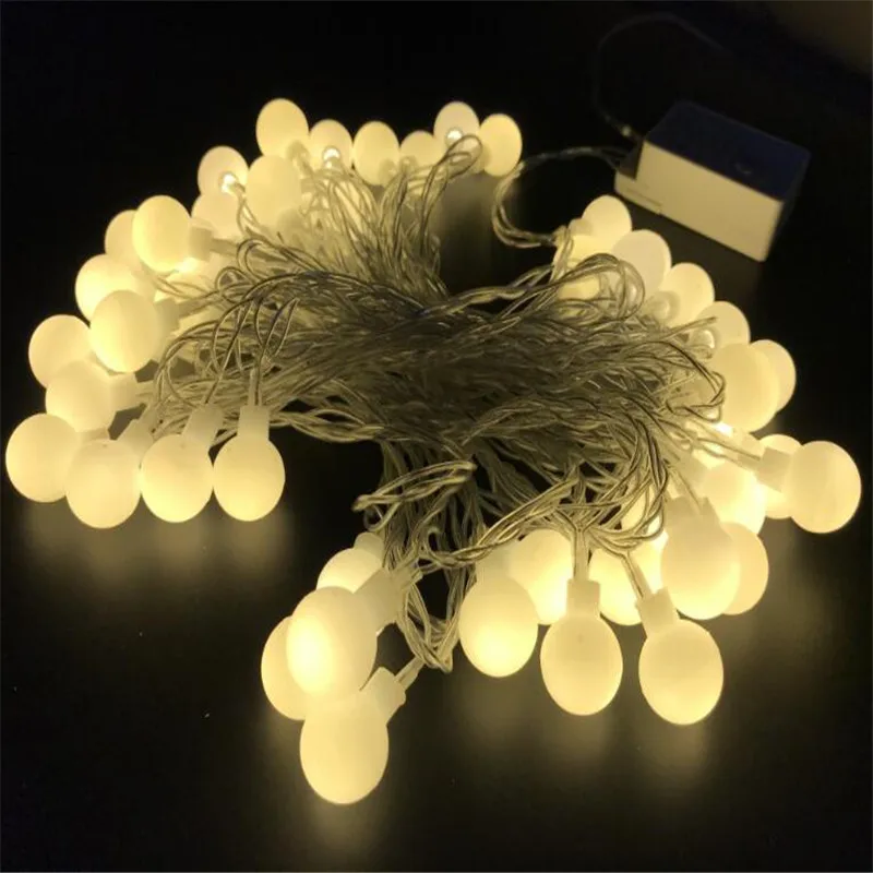 10 м светодиодные гирлянды с 50led шаром AC220V праздничное украшение лампы Фестиваль рождественские Огни наружное освещение