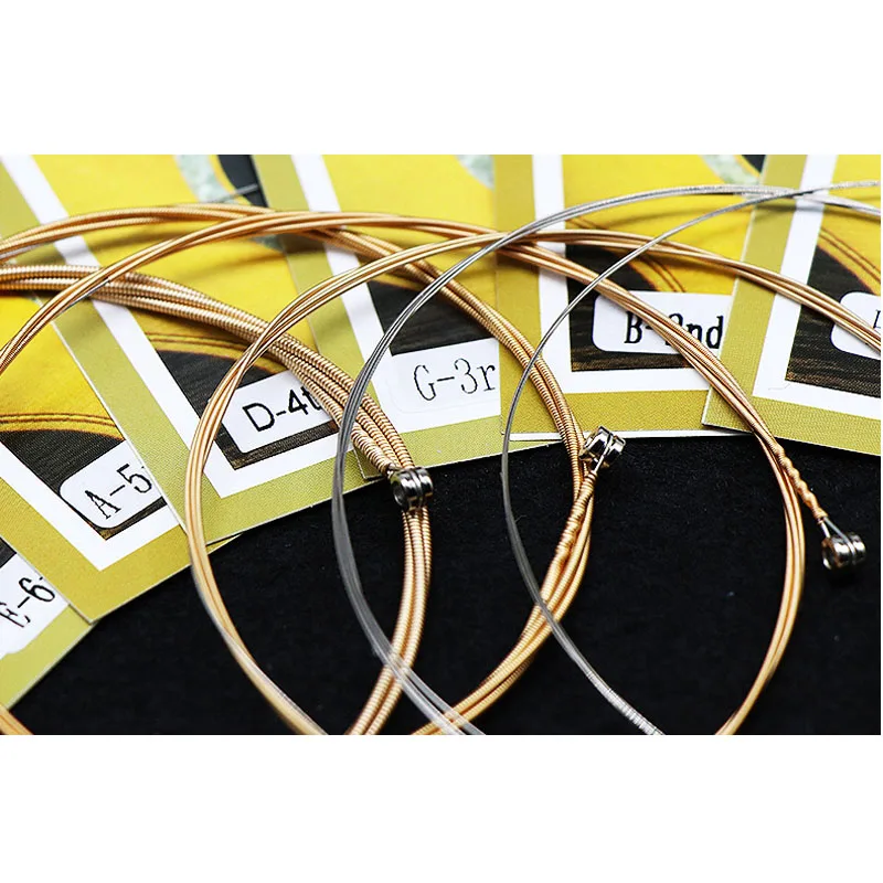 

6 Pieces/Set Acoustic Guitar Strings 011-052, 012-053 Light,Super Light Copper Alloy Wound Anti-Rust Guitarra Parts Alice AW432