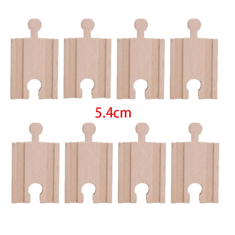 5.4cm straight trac Друзья 8 шт./лот 16,8 см деревянный поезд треки изогнутые треки Набор Обучающие блоки игрушки железнодорожные аксессуары bloques de - Цвет: 5.4cm straight trac