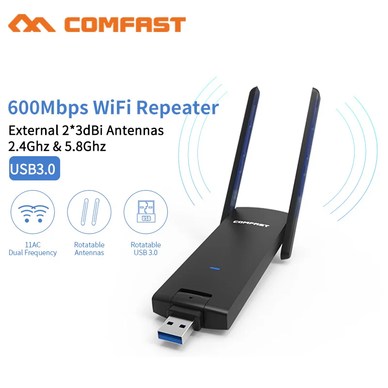 Comfast CF WR371AC 600 м Беспроводной USB3.0 Dual band 5 г Wi Fi ретранслятор 802.11ac сеть Extender