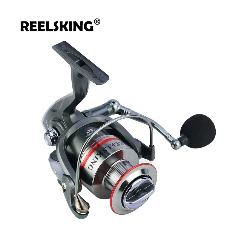 

REELSKING Gear Ratio Up to 5.2:1 Spinning Fishing Reel with Exchangeable Handle Automatic folding for Casting Line