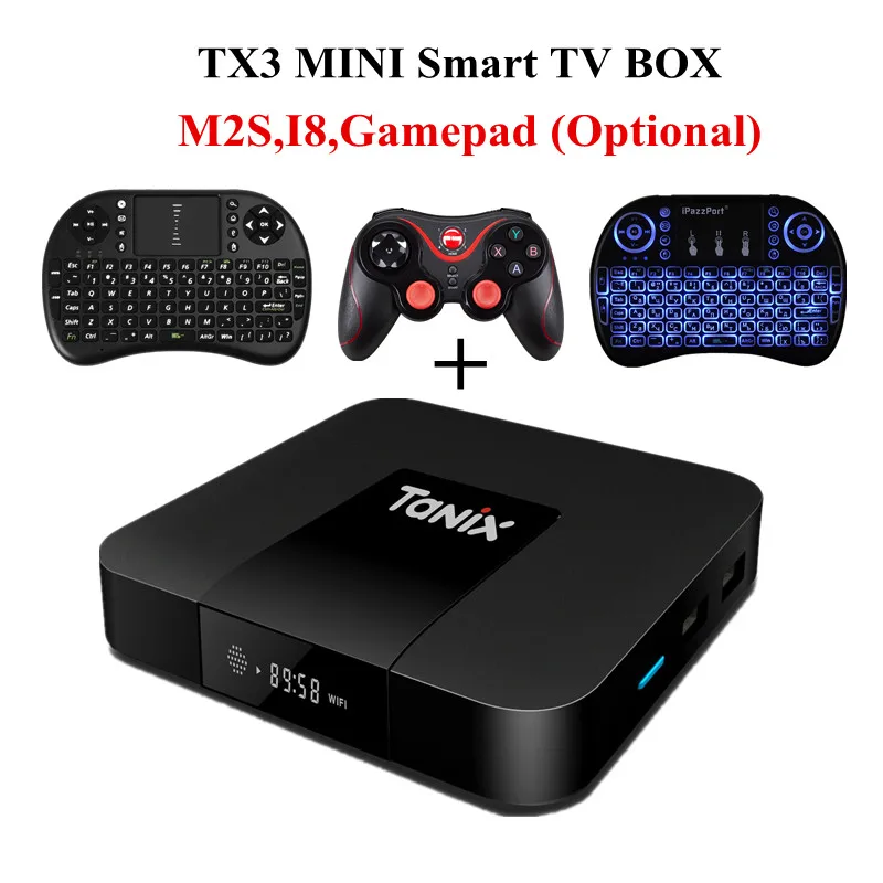 ТВ приставка Tanix TX3 Mini Android 7 1 Smart TV Box Amlogic S905W 2 4 ггц WiFi 1G 2G DDR3 16G поддержка 4K HD H.265