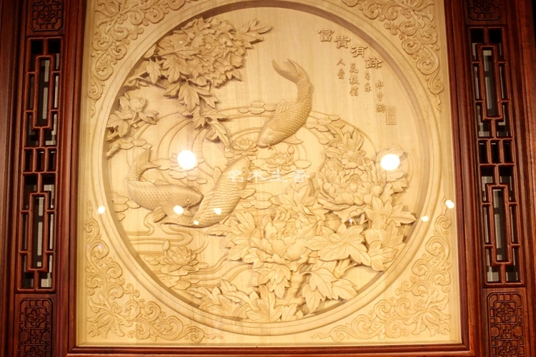 Деревянная подвеска Dongyang с резьбой по дереву подвесная бутиковая рельефная