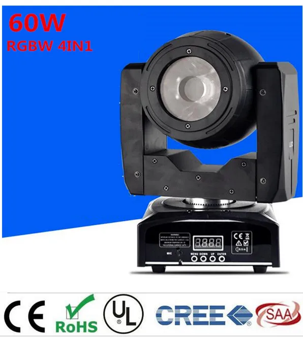 60 Вт led RGBW 4в1 луч движущаяся голова свет СИД DJ точечный свет|led dj spot light|beam moving head