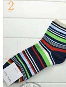 1oopairs/lot fedex fast european style Men's Casual Cotton Classic Business Socks Elegant Stripe Colorful socks