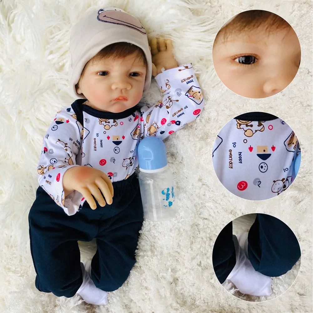 Reborn Baby Dolls 20 дюймов 50 см мягкая виниловая силиконовая кукла Reborn Baby Doll милая кукла Bonecas Реалистичная детская игрушка для детей подарок на день рождения