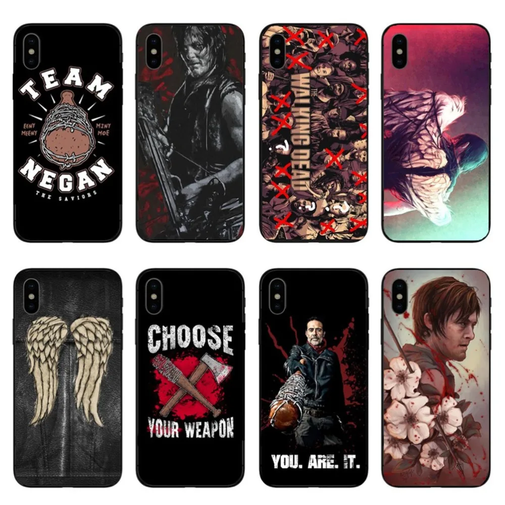 The Walking Dead команда нигана Camiseta черные жесткие чехлы для телефонов Чехол iPhone 5 5S SE 6 6S