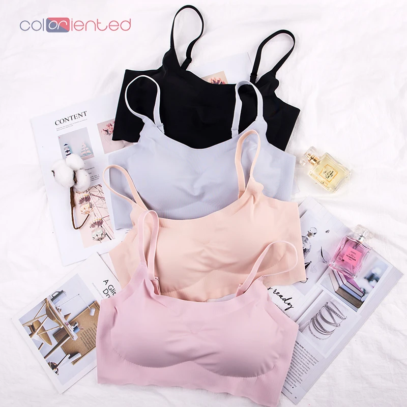 Однотонный бюстгальтер бесшовное Супертонкое нижнее белье без стальных колец