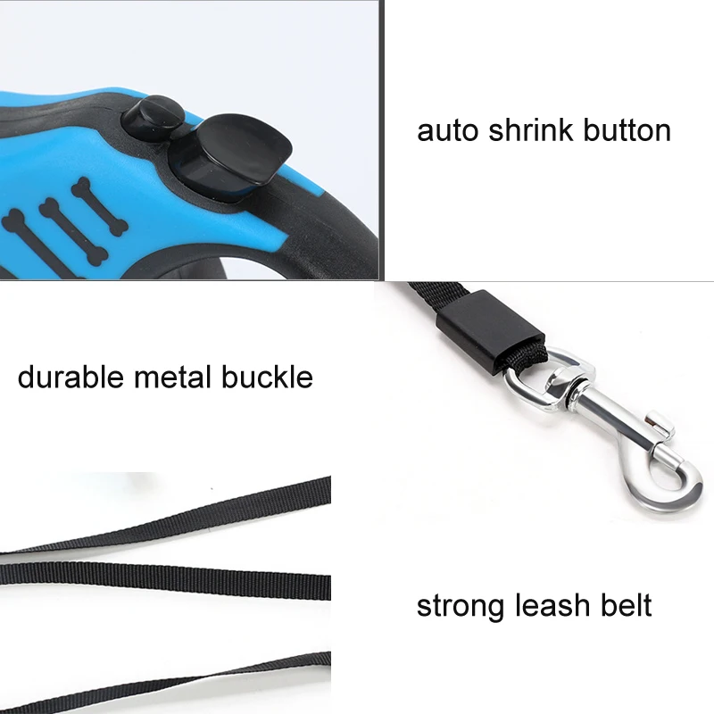 

Retractable Dog Leashes Automatic Extending Nylon Traction Rope Walking Dog Lead Leash for Small Medium Dogs Accessories 3M 5M