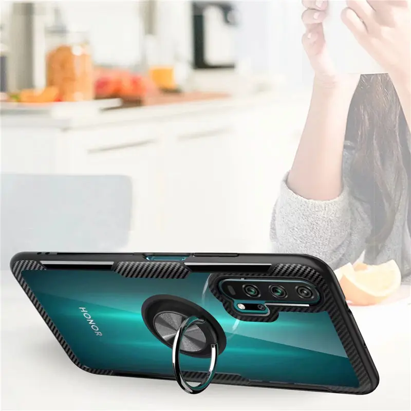 For Huawei Honor 20 Pro Honor20 10 Lite 10i 20i Case Magnetic Ring Stand Cover for Honor 7X 8X Max 8S Y5 P Smart Plus