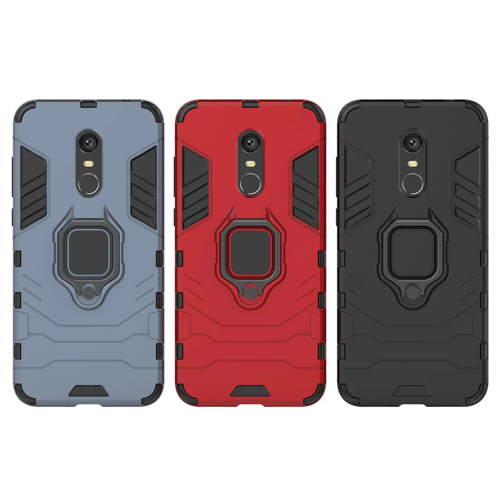 

For Xiaomi Redmi 5 Plus Case Cover Silicone Tpu And Hard Pc Ultra Luxury Armor Metal Ring Holder Case For Xiaomi Redmi 5 Plus