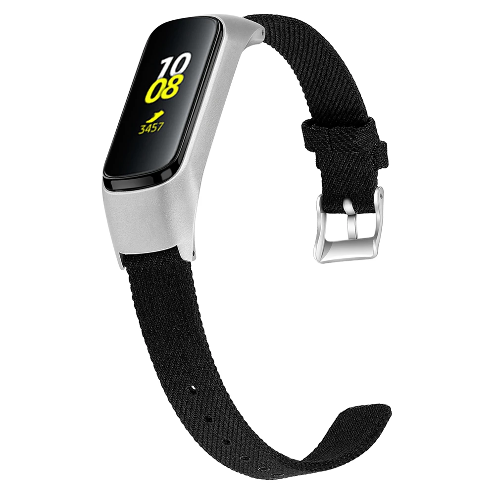 Сменный Браслет ремешок для samsung Galaxy Fit-e смарт-браслет холщовый ремешок для часов браслет из нержавеющей стали с пряжкой спортивные ремешки