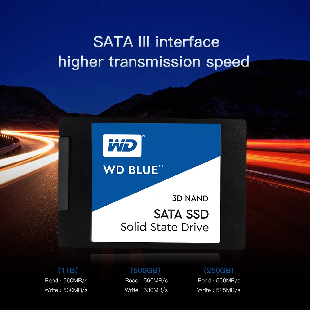 Western Digital синий WD 3D NAND Внутренний твердотельный жесткий диск SSD 250 GB/500 GB/1 ТБ SATA 3 0 6