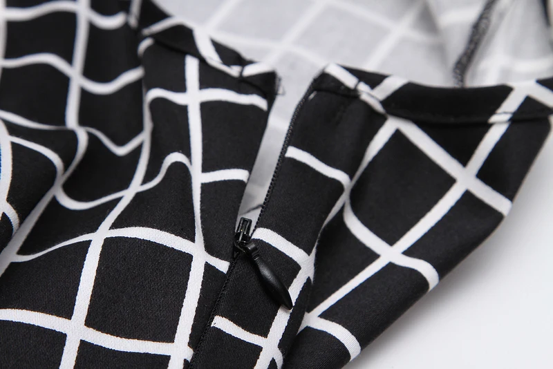 Винтажные стильные клетчатые черные белые дизайнерские платья в английском