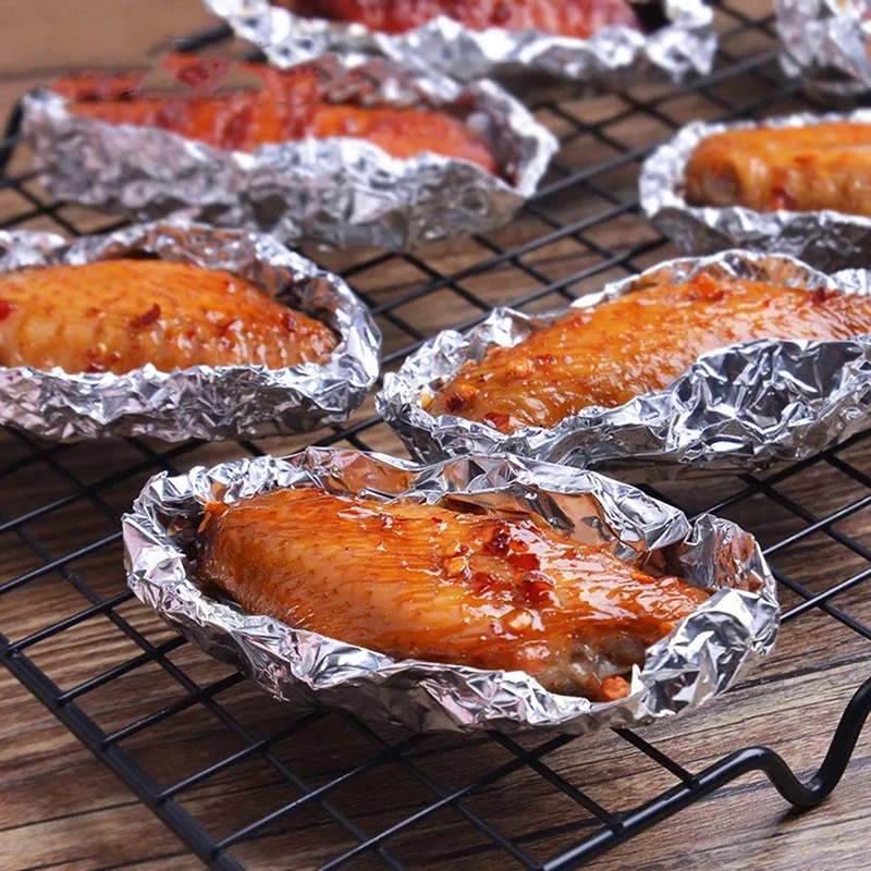 1 рулон одноразовых барбекю Фольга бумага алюминиевая фольга Оловянная гильзы