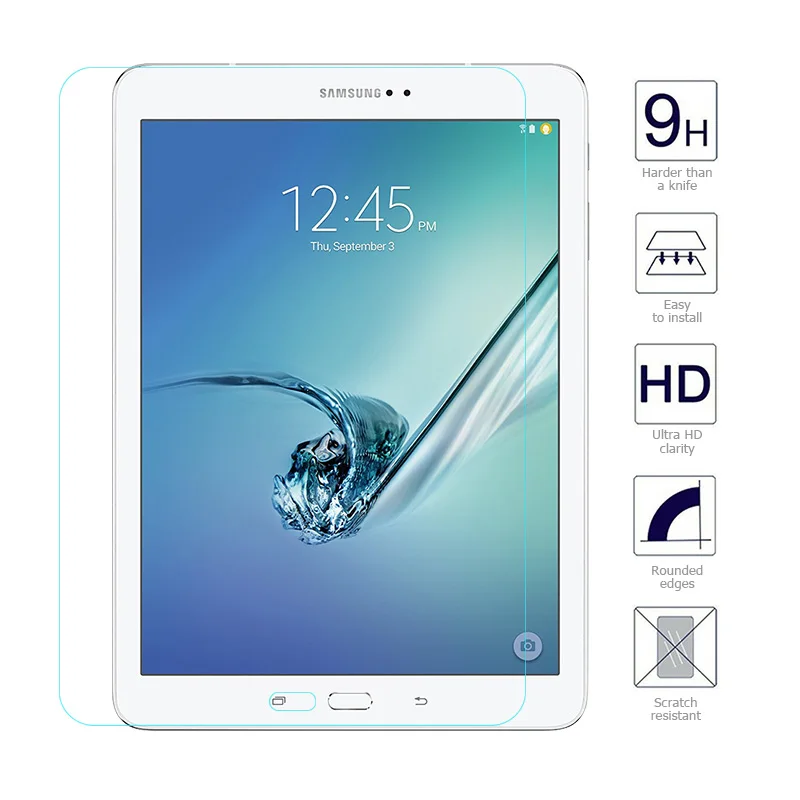2 X стекло для Samsung Galaxy Tab S2 T810 T815 SM-T810 планшет Закаленное протектор экрана 2.5D 9H