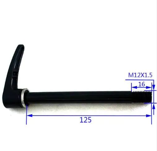 Белый 12X100 Front Thru axle Road Cyclocross Gravel front forks thru axle bicycle skewers QR Thread Pitch 1.5 length 125 120 mm - Цвет: Белый