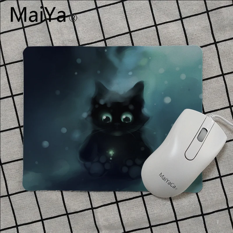 No Lock Edge18x22cm Maiya Высококачественная Милая Домашняя Кошка Животное Искусство клавиатура коврики для игровой мыши Лидер продаж подставка под руку мышь - Цвет: No Lock Edge18x22cm