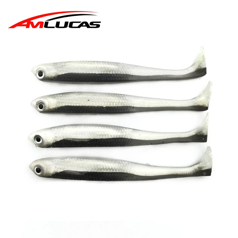 Amlucas 4 шт./лот Мягкая приманка Easy Shiner 7 см 2 26 г силиконовая рыболовная для ловли