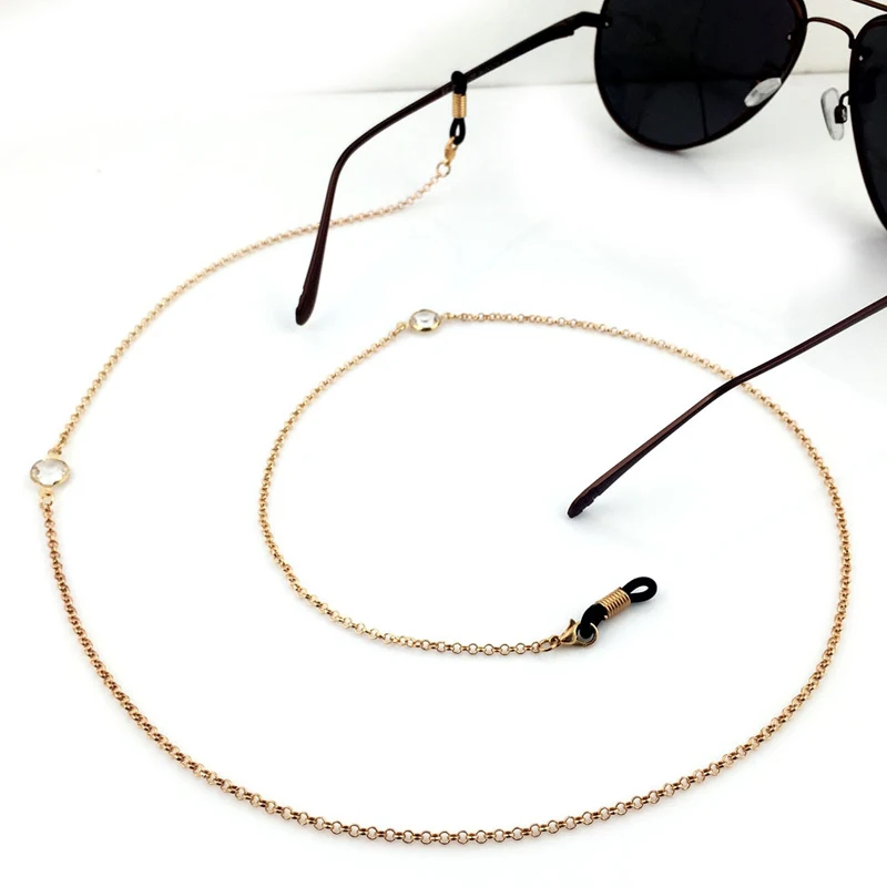 Хрустальные Бусины золотая цепочка для очков цепи спортивные очки чтения